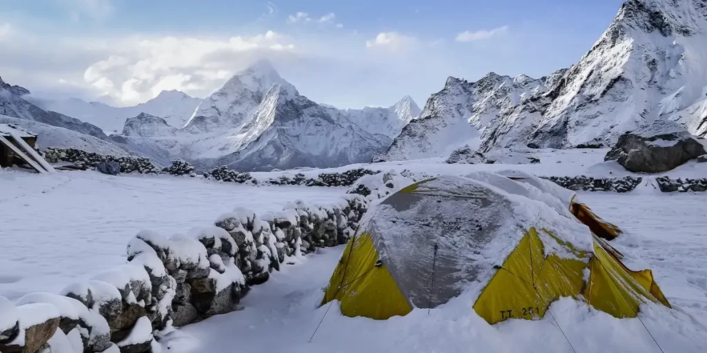 4-Season Tents: High Mountain Snow-Covered Shelter