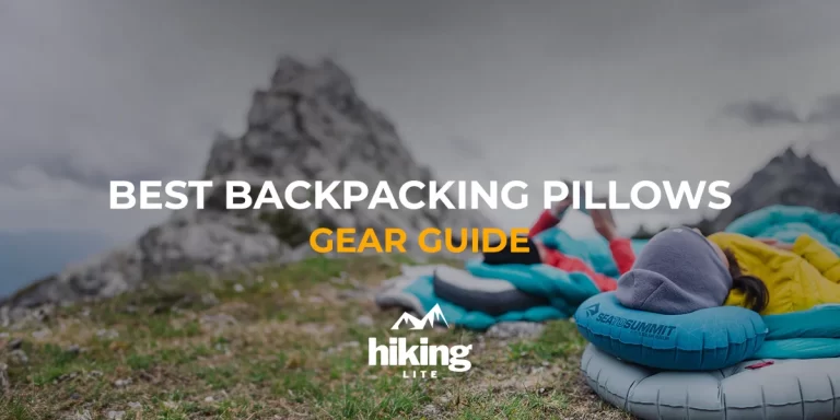 Best Backpacking Pillows: Two campers sleeping atop the mountain using inflatable backpacking pillows
