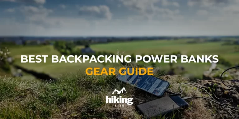 Best Backpacking Power Banks: A hiker with a power bank enjoying the beautiful nature of England