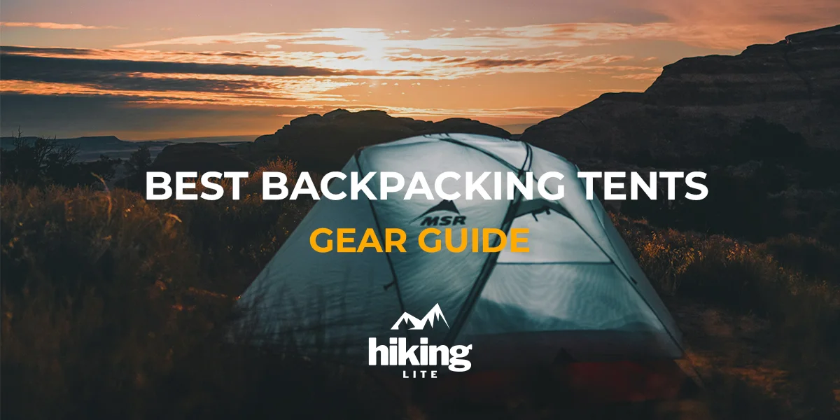Best Backpacking Tents: An MSR tent in a field during sunset