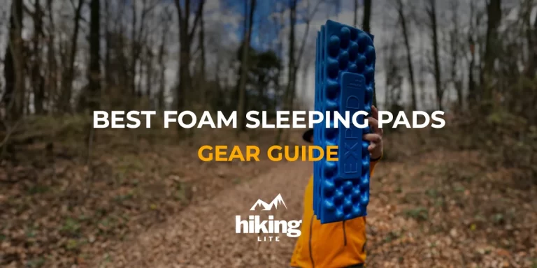 Best Foam Sleeping Pads: A man holding an Exped foam sleeping pad