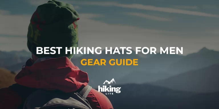 Best Hiking Hats for Men: A hiker wearing a warm beanie in the mountains
