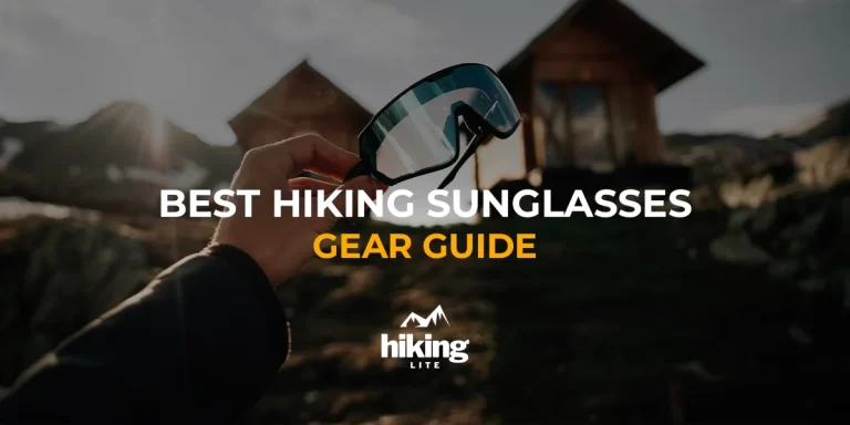 Best Hiking Sunglasses: Person holding a pair of hiking sunglasses in Austria