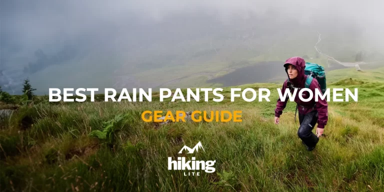 Best Rain Pants for Women: Watch as a female hiker conquers uphill trails in RAB rain pants