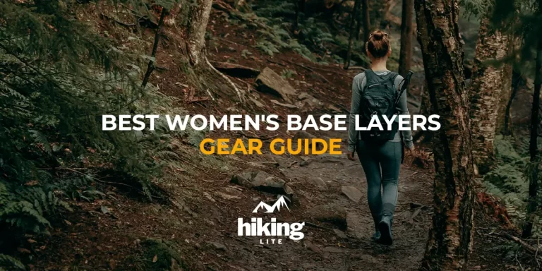 Best Women's Base Layers: Female forest hiker in ultralight hiking baselayer
