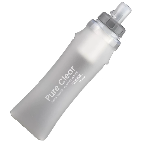 Ultralight Backpacking Water Treatment Option: Pure Clear Collapsible Squeeze Water Filter Bottle