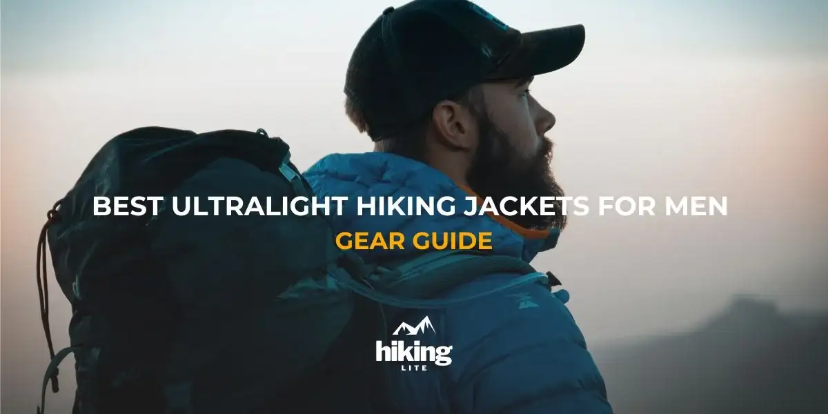 Hiking Jackets: Mountain hiker in evening, wearing hiking jacket